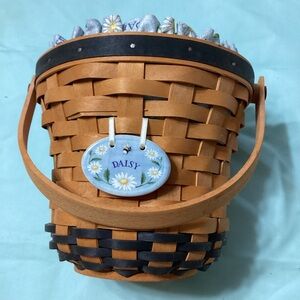 Longaberger 1999 May Series Daisy Basket Set